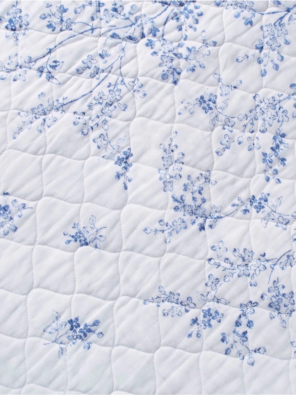 Laura Ashley 3 pieces set Blue Floral Quilted Comforter - Picture 7 of 13